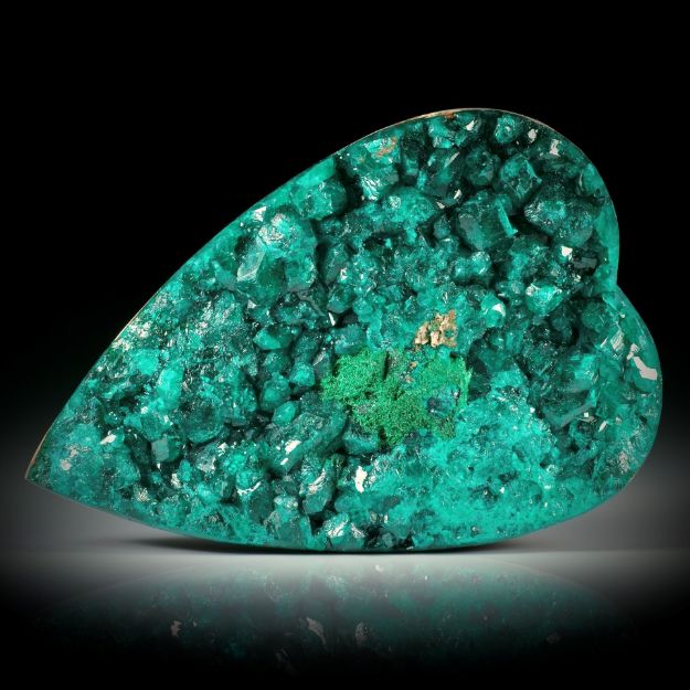 Dioptas 322.44ct. grosse Herzform, ca.75.5x51x12.5mm