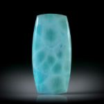 Pektolith, Larimar 22.03ct. Kissenform, Oberseite bombiert ca.33x16x4.5mm