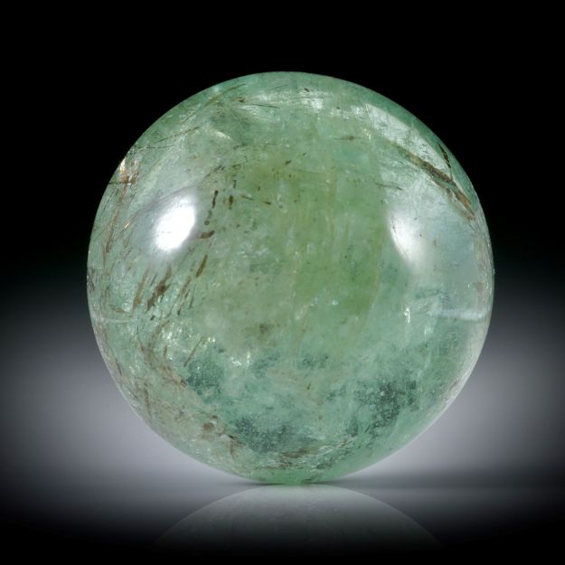Smaragd 49.44ct. runder Cabochon ca.24.5x24.5x12.6mm