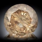 Diamant Natur 1.62ct. Light Yellowish Brown I3, Durchmesser 7.6mm