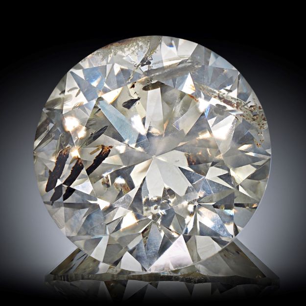 Diamant Natur 1.09ct. Light Grey I1, Durchmesser 6.5mm