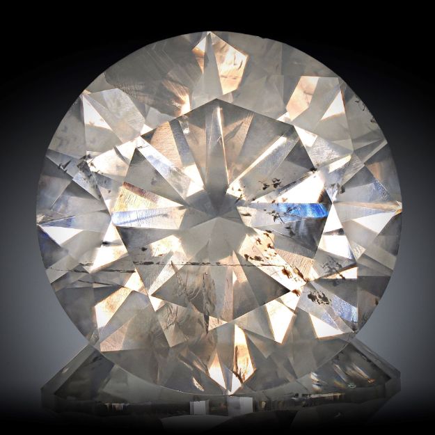Diamant Natur 1.54ct. Light Gray Brown I1, Durchmesser 7.34mm