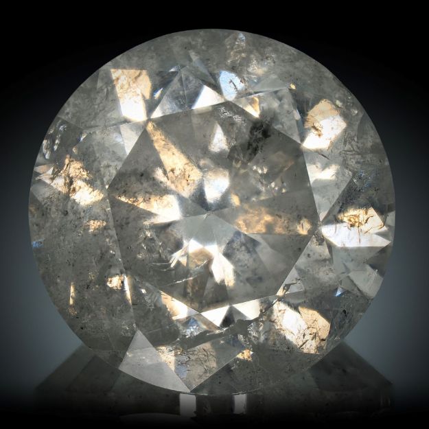 Diamant Natur 1.52ct. Fancy Gray I2, Durchmesser 7.04mm