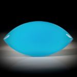 Achat 23.11ct. Navette Cabochon ca. 38x19x5mm, paraibafarbener Achat, gefärbt