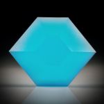 Achat 18.38ct. Sechseck facettiert ca. 25x20x7mm, paraibafarbener Achat, traditionell gefärbt