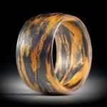 Karbonring mit Glasfaser Mira Cosmic Bronze, parallel geschliffen, innen- und Aussenseite leicht bombiert, Innendurchmesser 20.2mm