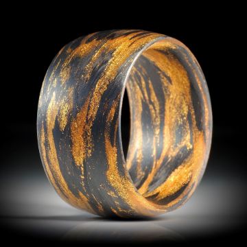 Karbonring mit Glasfaser Mira Cosmic Bronze, parallel geschliffen, innen- und Aussenseite leicht bombiert, Innendurchmesser 20.2mm