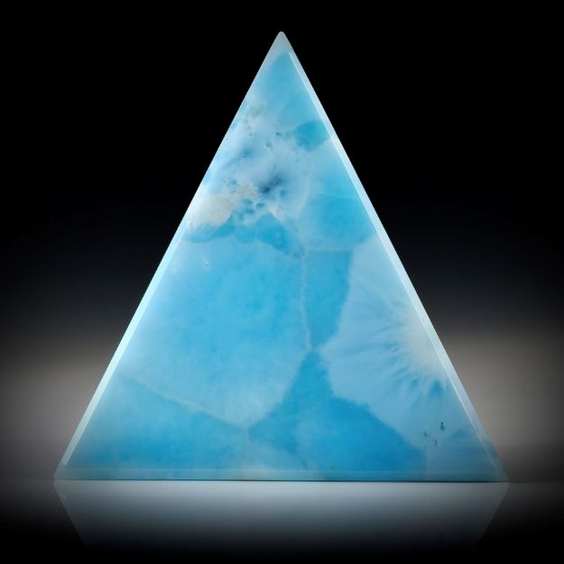 Pectolith, Larimar, Dreieckform ca.37.8x37.3x2mm