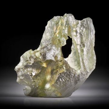 Moldavit 22.13ct. durch Meteoriteneinschlag entstandenes natürliches Glas