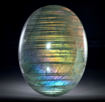 Spektrolith 74.28ct. Grösse ca.46x35x6mm